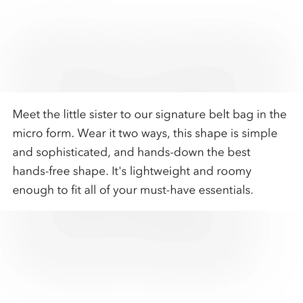 ela Micro Belt Bag - Crossbody Bag with Adjustable Strap - Picture 12 of 12
